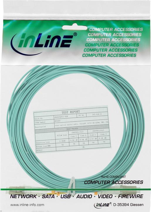 Produktbild InLine LWL Duplex Kabel LC/LC 50/125um OM3 10m (CAT6, 10 m)