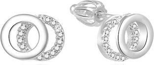 Beneto Timeless silver earrings with zircons AGUP1550S (L)