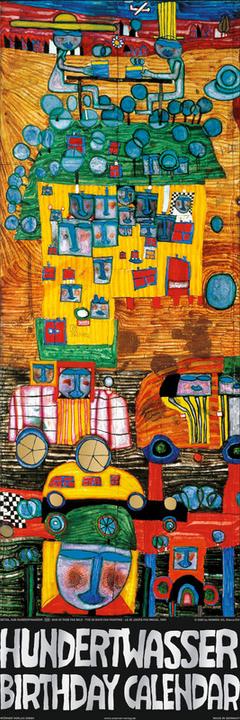 Produktbild Hundertwasser Geburtstagskalender (Hoch, Kein Einband, Deutsch, Italienisch, Englisch, Französisch, Spanisch)