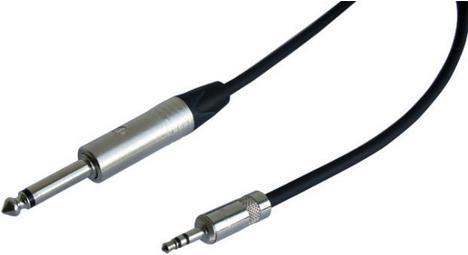 Image du produit Contrik prise jack 2 pôles vers prise mini-jack 3 pôles (3 m, Jack 3,5 mm (AUX), jack 6.3mm)