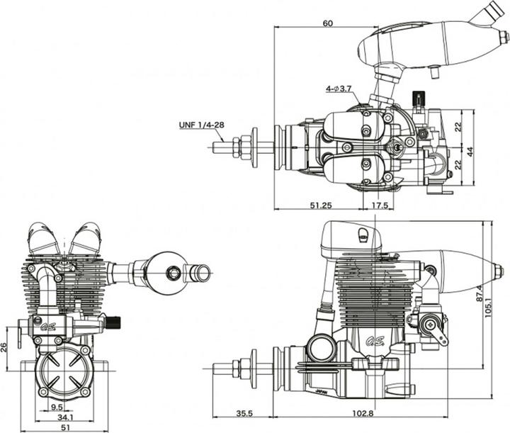 Produktbild O.S. Engines O.S. FS-64V w/F-4050 Silencer