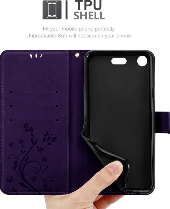 Actual product image Cadorabo Flower Book Case for Sony Xperia XZ1 COMPACT (Sony Xperia XZ1 Compact)