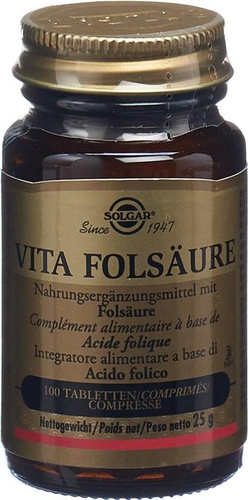 Actual product image Solgar Vita Folic Acid Tabl (100 Piece, Pills, 141 g)