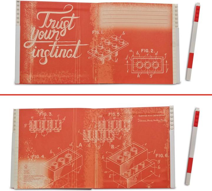 Actual product image LEGO Stationary Red Notebook with gel pen