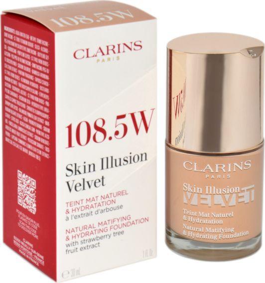 Actual product image Clarins SKIN ILLUSION VELVET FOUNDATION 108.5W 30ml (108.5W Camel)