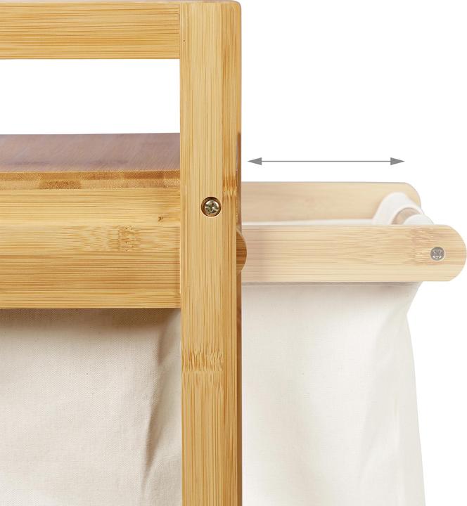 Immagine prodotto Relaxdays Cesto del bucato in bambù, Selezionatore di vestiti (12.50 l)