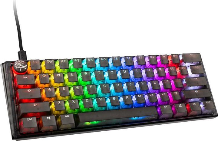 Actual product image Ducky One 3 Aura Black Mini Gaming Keyboard, RGB LED - Kailh Jellyfish Y (US) (Eng. Int., Cable)