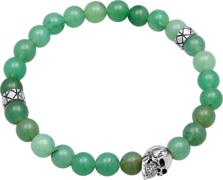 Produktbild Kuzzoi Edelsteinarmband, Totenkopf (21 cm, Aventurin, Plastik, 925 Sterling Silber)