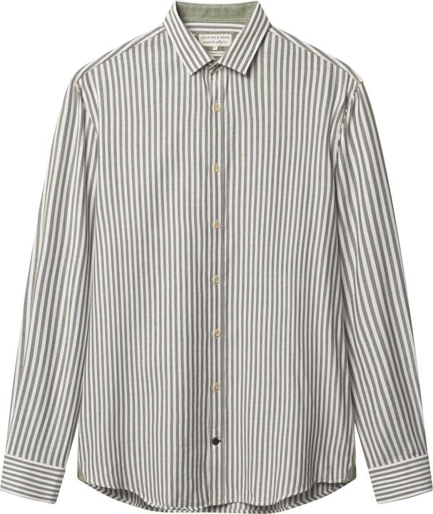 Colours & Sons Langarmhemd Shirt Brushed Twill Stripes (XL)