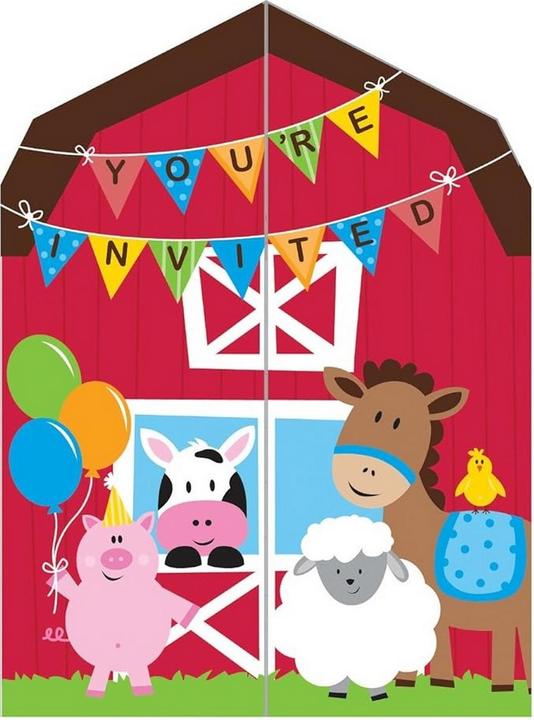 Image du produit Generic Invitations FARMHOUSE FUN (8 pcs)