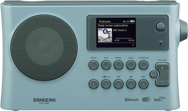 Image du produit Sangean WFR-28BT Radio Internet de bureau DAB+, FM DAB+, WLAN, Bluetooth®, AUX, Radio Internet Chargeur de (DAB+ DAB, FM, Bluetooth, WiFi)