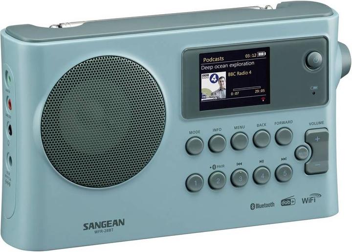 Image du produit Sangean WFR-28BT Radio Internet de bureau DAB+, FM DAB+, WLAN, Bluetooth®, AUX, Radio Internet Chargeur de (DAB+ DAB, FM, Bluetooth, WiFi)