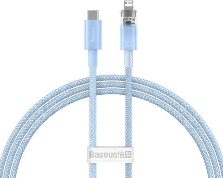 Actual product image Baseus Fast Charging cable USB-C to Lightning Explorer Series 2m, 20W (blue) (2 m)