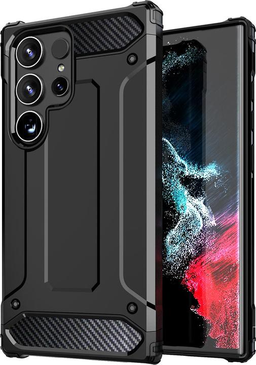 Actual product image Hurtel Hybrid Armor Case für Xiaomi Redmi Note 14 Pro 4G / 5G / Poco X7 - Schwarz (Xiaomi Poco X7 Pro)
