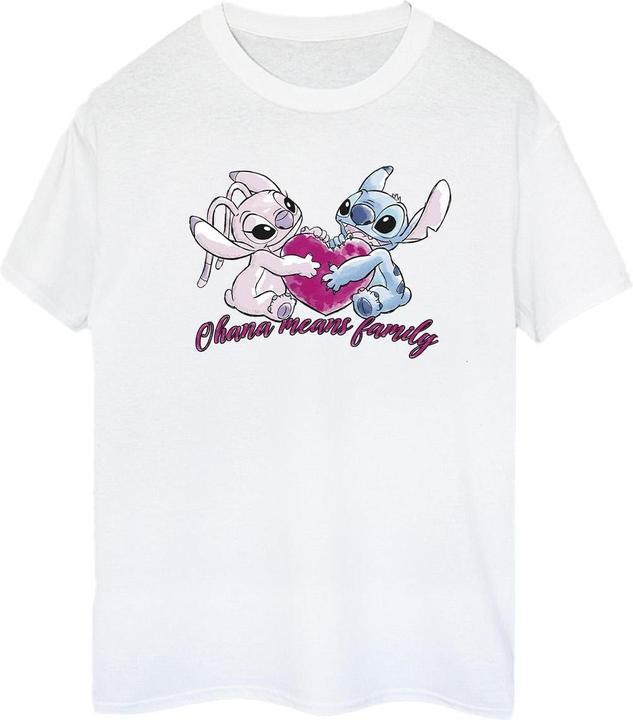 Disney Lilo And Stitch Ohana Heart With Angel TShirt (XL)