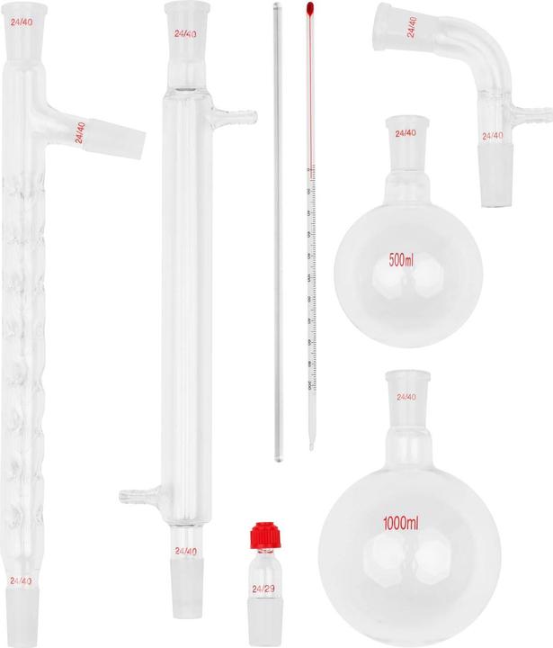 Actual product image Steinberg Laboratory Glassware - distillation - 14-piece set - standard joint: 24/40