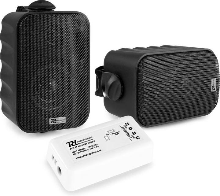 Produktbild Power Dynamics Aussenlautsprecher - BT10 -Verstärker mit Bluetooth und 3 " schwarzen Lautsprechern (Aktiv)