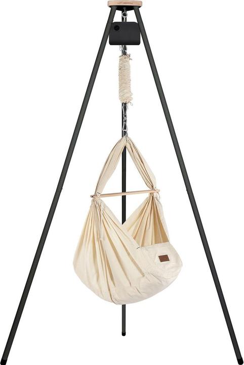 Schmusewolke Tipi anthrazit mit anthrazit Motor und Bio Federwiege