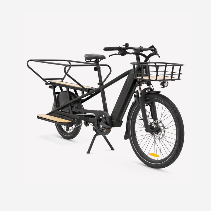 Btwin Bicicletta da carico elettronico Cargobike R500E Longtail V2 nero
