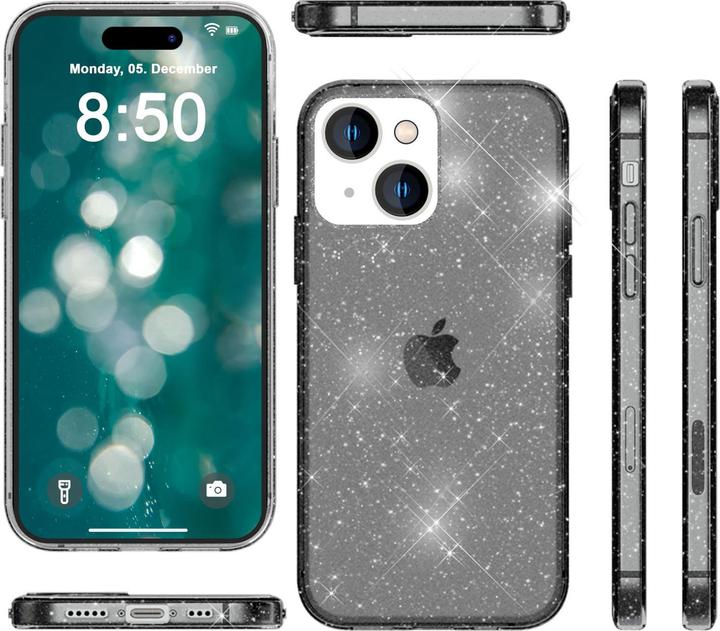 Immagine prodotto Nalia Copertura in silicone trasparente con glitter (Apple iPhone 15 Plus)