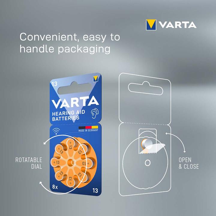 Produktbild Varta Hörgerätebatterie 13 8 Stück (8 Stk., 13, 310 mAh)