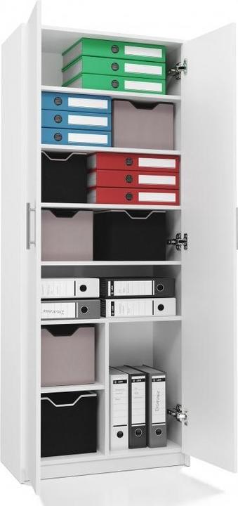 Produktbild Topeshop Aktenschrank OLIV 2D 74x35x180 cm weiss (74 x 35 x 180 cm)