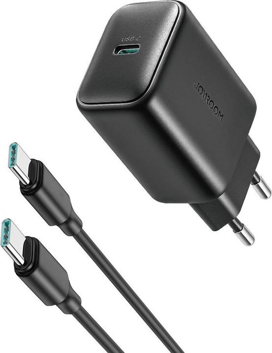 Immagine prodotto Joyroom Caricatore USB-C singolo da 25W con cavo da C a C da 60W, 1m - Nero (25 W)