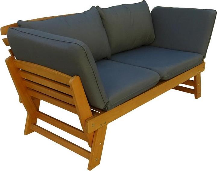 Produktbild Contini 2er Sofa mit Kissen, Anthrazit/Eucalyptus