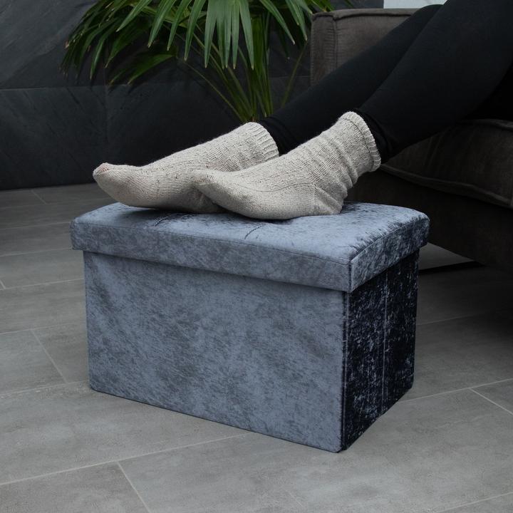 Produktbild Intirilife Sitzbank Samt Grau (49.30 cm)