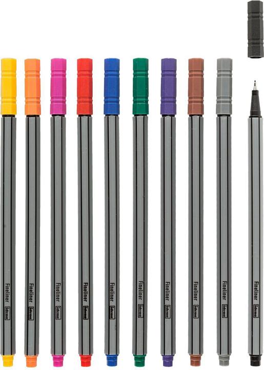 Idena Fineliner 10 pieces 10 colours (10 colours, 10 x)
