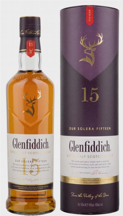 Glenfiddich 15 Years Solera (Single Malt, Scotch Whisky, 1 x 70 cl)