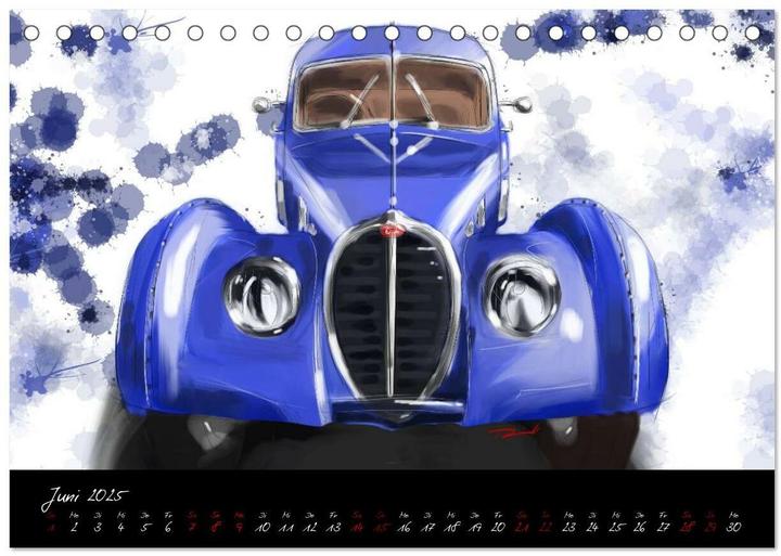 Immagine prodotto Sportwagen Klassiker Kunst (Tischkalender 2025 DIN A5 quer), Monatskalender (A5, Tedesco)