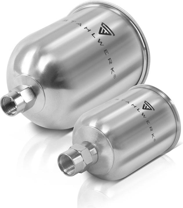 Produktbild Stahlwerk Alu Lackierbecher Set / Fliessbecher 125 ml und 600 ml Farbbecher