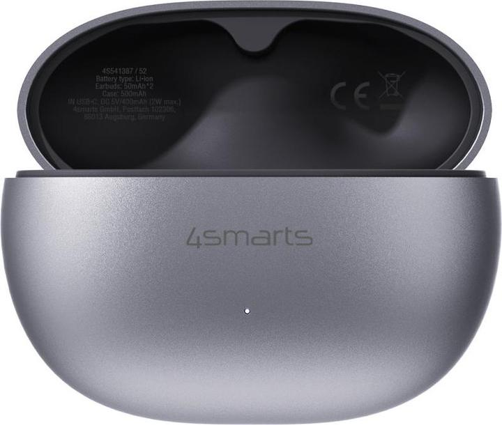 Productafbeelding 4smarts Open-Ear-Kopfhörer SkyBuds Clip Grau, Detailfarbe: Grau (NC, 28 h, Draadloze)