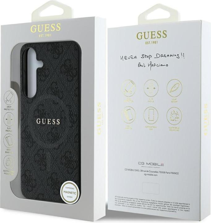 Image du produit Guess Etui Leather 4G Colored Ring Classic Logo MagSafe Samsung Galaxy S25 Plus czarny (Samsung Galaxy S25+)