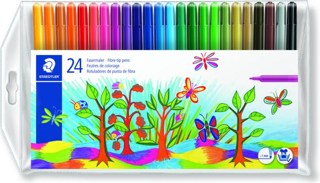 Produktbild Staedtler NC Fasermaler 24 Farben assortiert (Mehrfarbig)