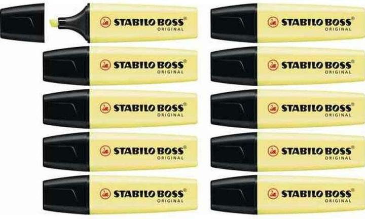 Image du produit STABILO Surligneurs - BOSS ORIGINAL Pastel - Pack de 10 - jaune poudré (Jaune, 10 x)