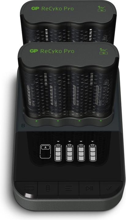 Immagine prodotto GP Batteries Dock caricatore GP ReCyko Pro (1 pz., AA, 2000 mAh, Batteria + Caricabatterie)