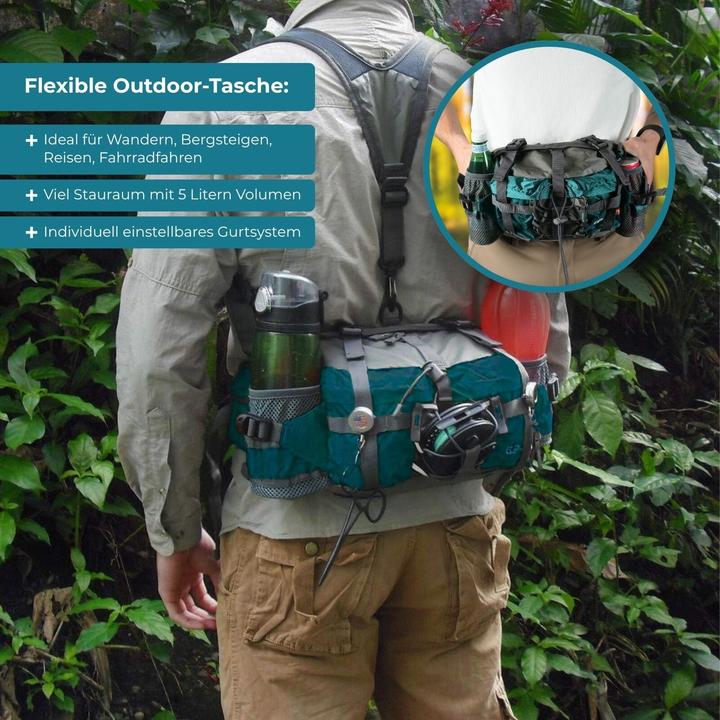 Produktbild Hermex Bauchtasche mit Schultergurten Umhängetasche Schultertasche Hüfttasche