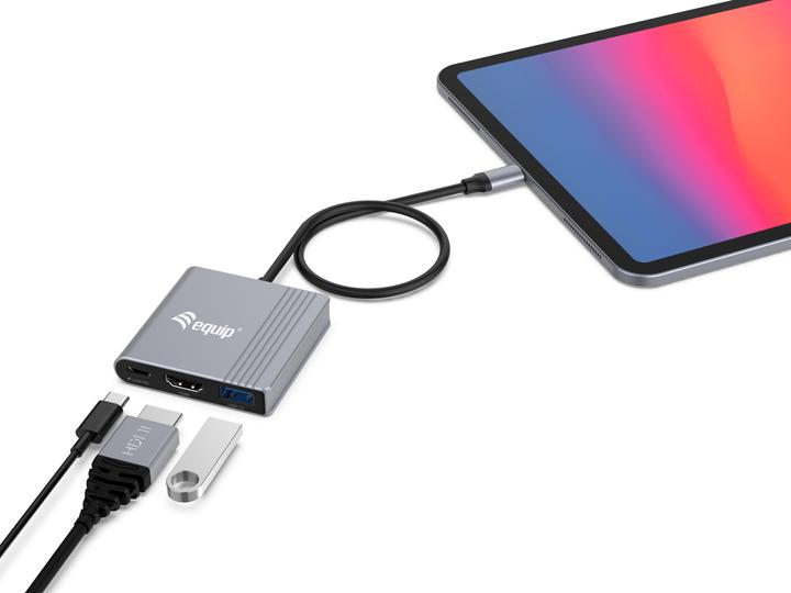 Actual product image equip USB-C Hub (USB-C, 3 Ports)