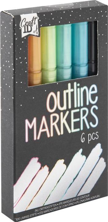Immagine prodotto Grafix Pennarello per contorni, 6 pezzi. (Multicolore, 6 x)