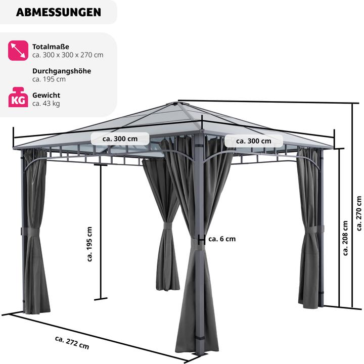 Actual product image tectake Caracas (297 cm, 297 cm)