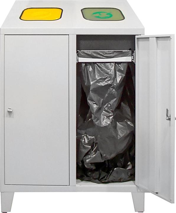 ADB Recycling-Abfallsammler mit 2 Beutelhalterungen 122x80x45cm (240 l)