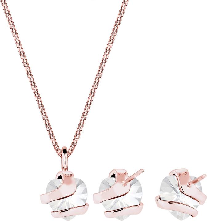 Immagine prodotto Elli Set di gioielli Cuore Cristalli Glamour Argento 925 (Argento 925)