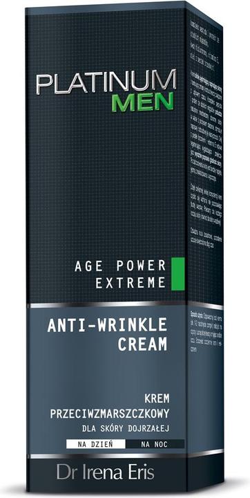 Image du produit Dr Irena Eris Platinum Men Age Power Extreme Crème anti-rides Crème anti-rides Pour les scores (50 ml, Crème 24h)