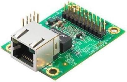 Actual product image Moxa MIINEPORT E3-T - Embedded device server for TTL devices, pin header module, 10100M with RJ45 connect