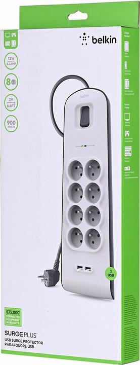Produktbild Belkin BSV804ca2M 8 AC-Ausgänge (8 x, 4-Polig, 2 m)
