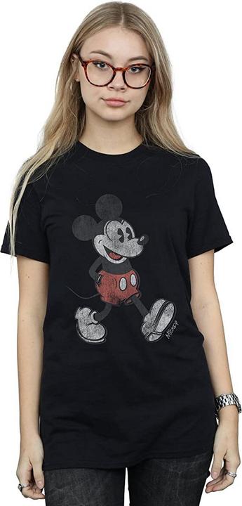 Disney Walking Mickey Mouse Baumwolle Boyfriend TShirt