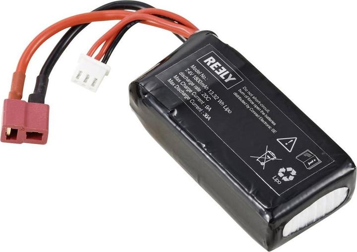 Reely Modello di batteria (LiPo) 7,4 V 1800 mAh Numero di celle: 2 Racingpack T-book (7.40 V, 1800 mAh)