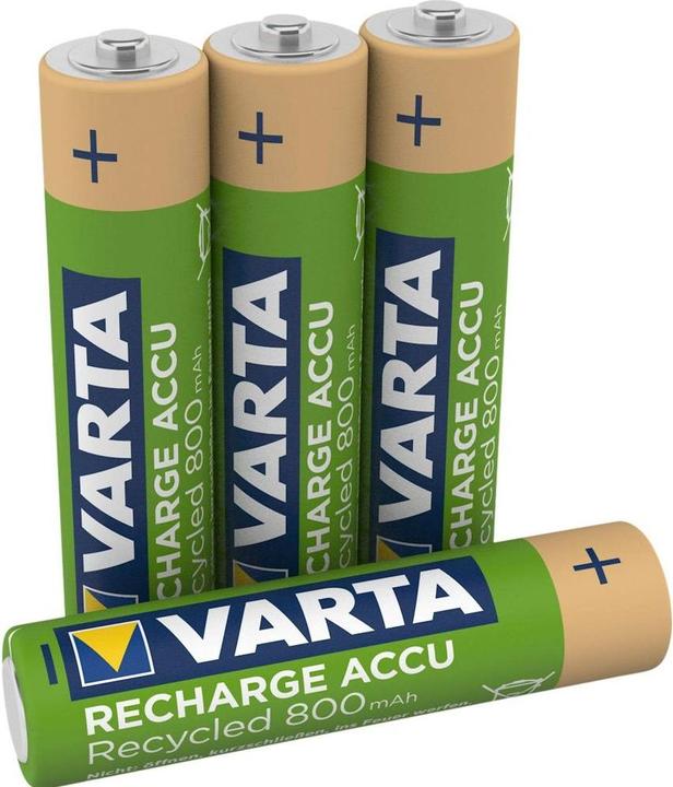 Produktbild Varta Recharge Accu Recycled (4 Stk., AAA, 800 mAh)